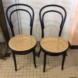 Lot de 2 chaises bistrot noires