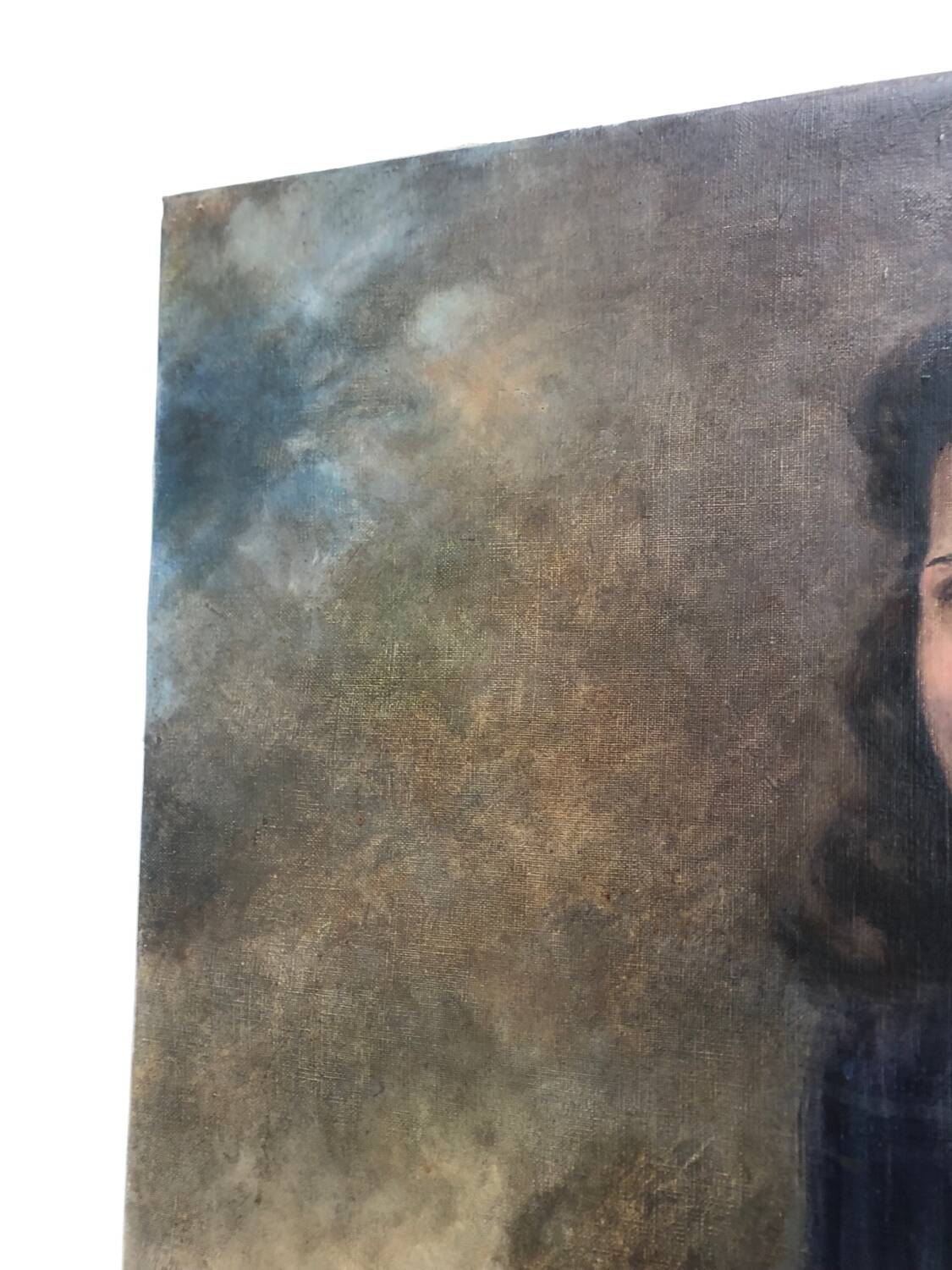 Oil portrait of a young girl by Paul Hulin