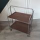 Desserte table chariot pliante sur roues des années 70 fabriquée par Bremshey Gerlinol en allemagne.
