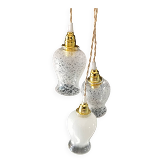 Cascade suspension with 3 tulip globes - unique creation