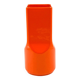 Studio Opi, vase en céramique orange de l'ère spatiale, Gabbianelli Italie ca. 1960