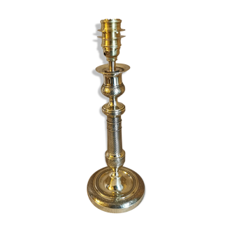 Louis Philippe Restoration candlestick in brass, 19th century