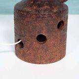 Vintage ceramic table lamp with a space age or bold look, fat lava ceramic from the 1960s.