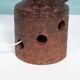 Vintage ceramic table lamp with a space age or bold look, fat lava ceramic from the 1960s.