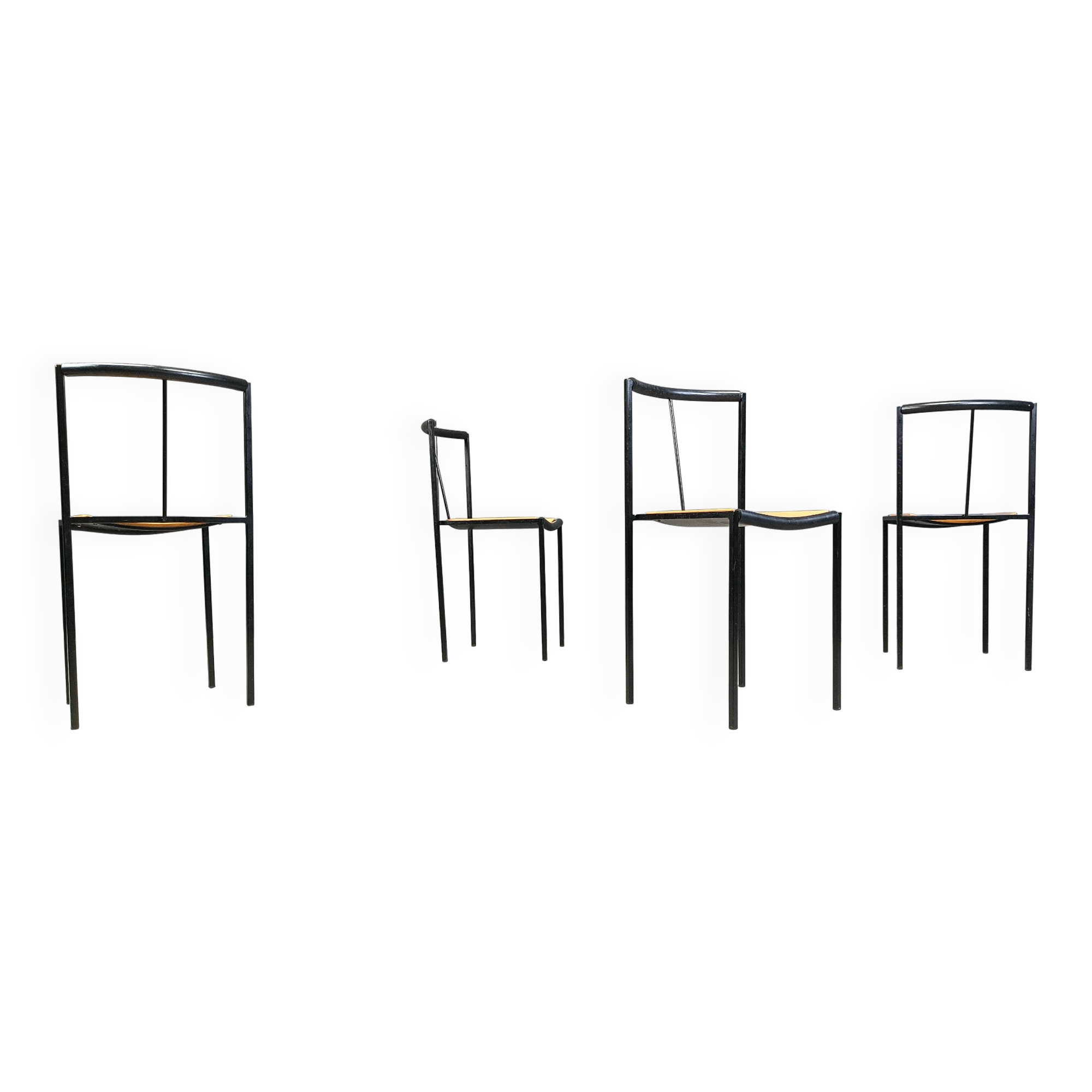 4 chairs by Zeus Noto Maurizio Peregalli Millepunte, 1985