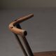 Small alpine chair in solid pine, folk art, early 20th century.