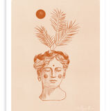 Illustration "Antique face vase" A4