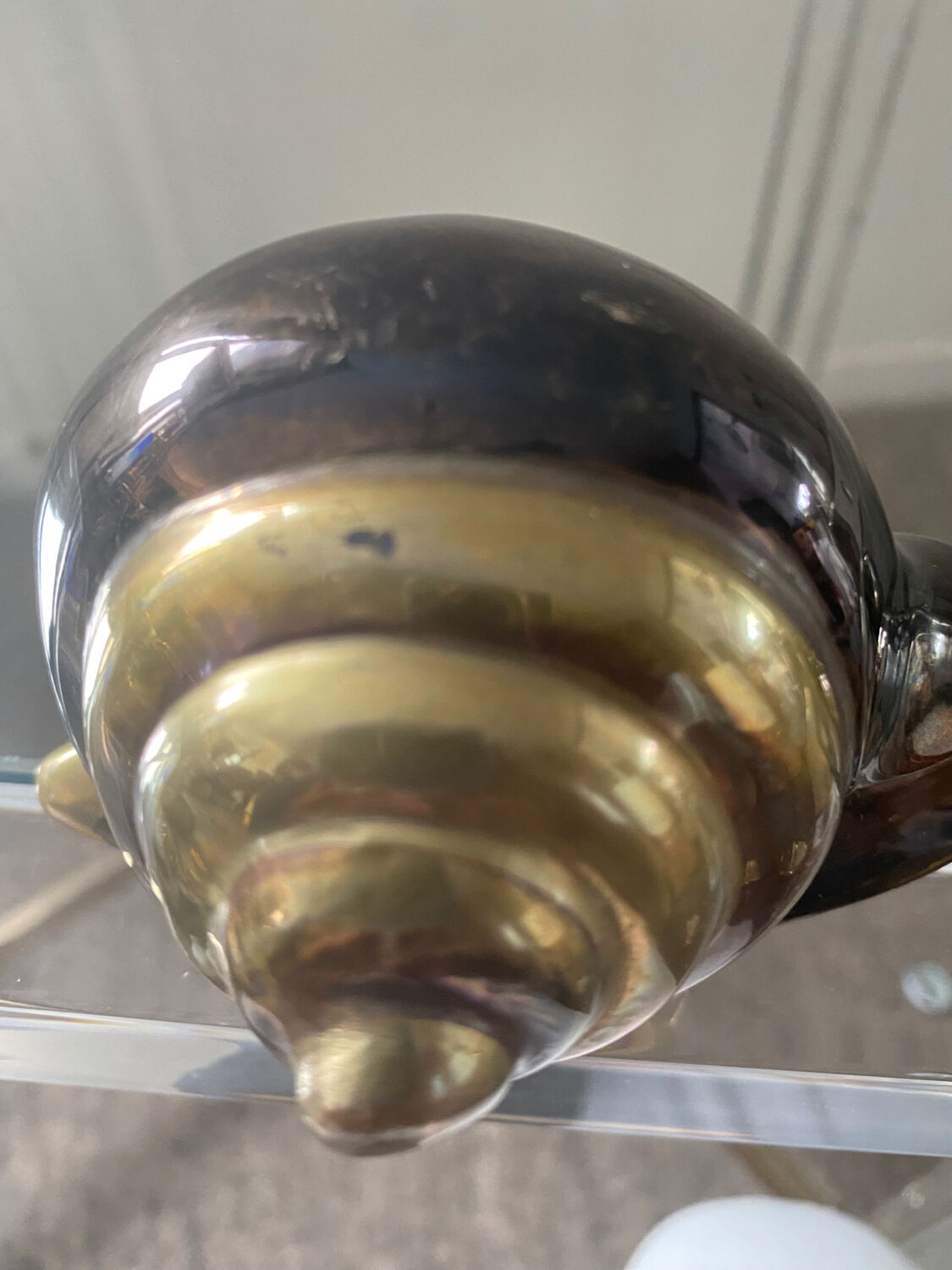 Vintage brass snail paperpress 70s