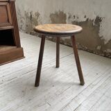 French tripod oak stool 50