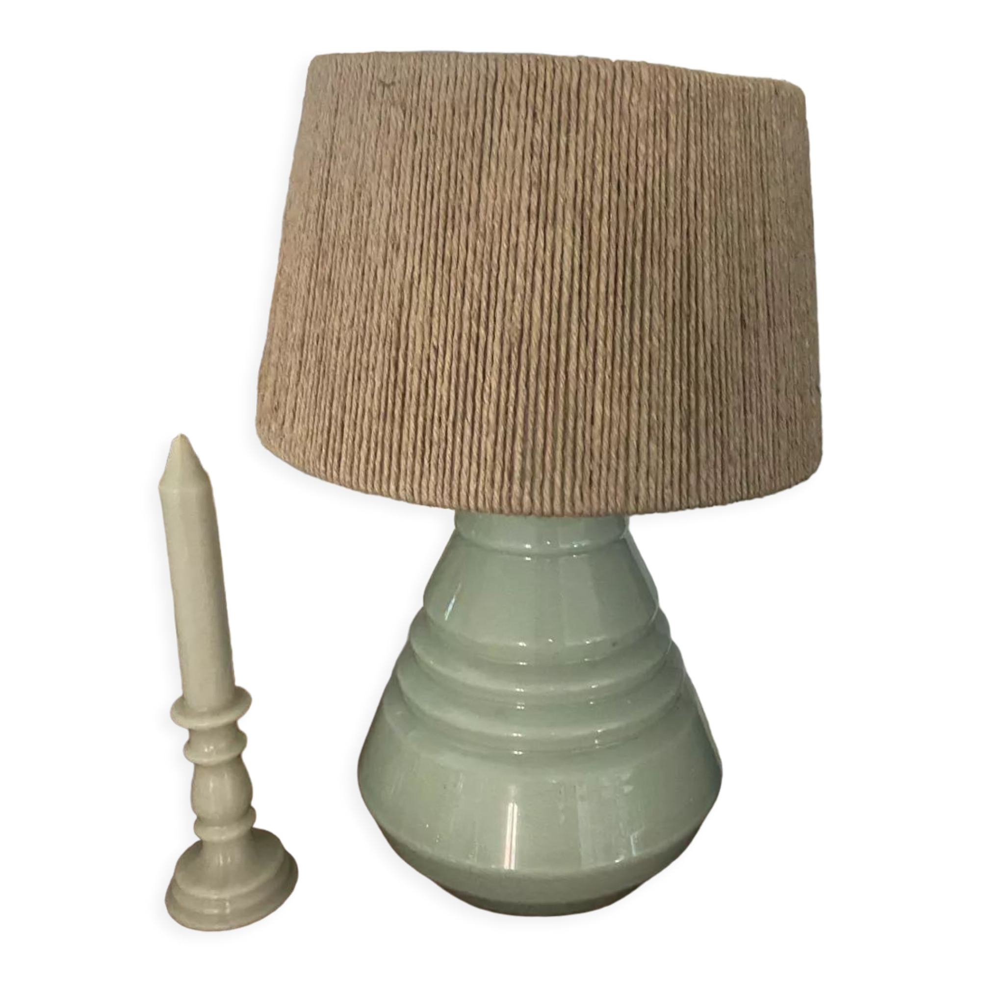 Glass lamp and rope Art Deco