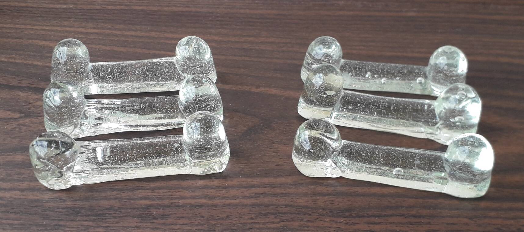 6 bubble glass knife rests