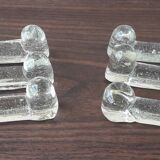 6 bubble glass knife rests