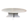 Oval coffee table in Carrara marble – Italian design from the 1970s