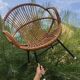Armchair rattan basket child, vintage