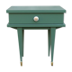 Vintage bedside green forest gold
