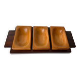Solid wood aperitif/cocktail tray by Max Meder