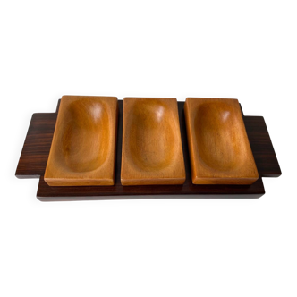 Solid wood aperitif/cocktail tray by Max Meder