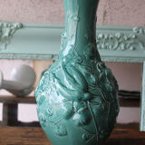 Naturalistic vase in glazed earthenware Utzschneider & Cie – Sarreguemines