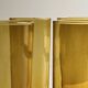 Set of 4 smoky amber brown water/orangeade glasses, France 1970.