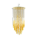 Chandelier 4 lights mazzega glass white gold 60