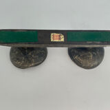 Wrought iron candlestick in brutalist style