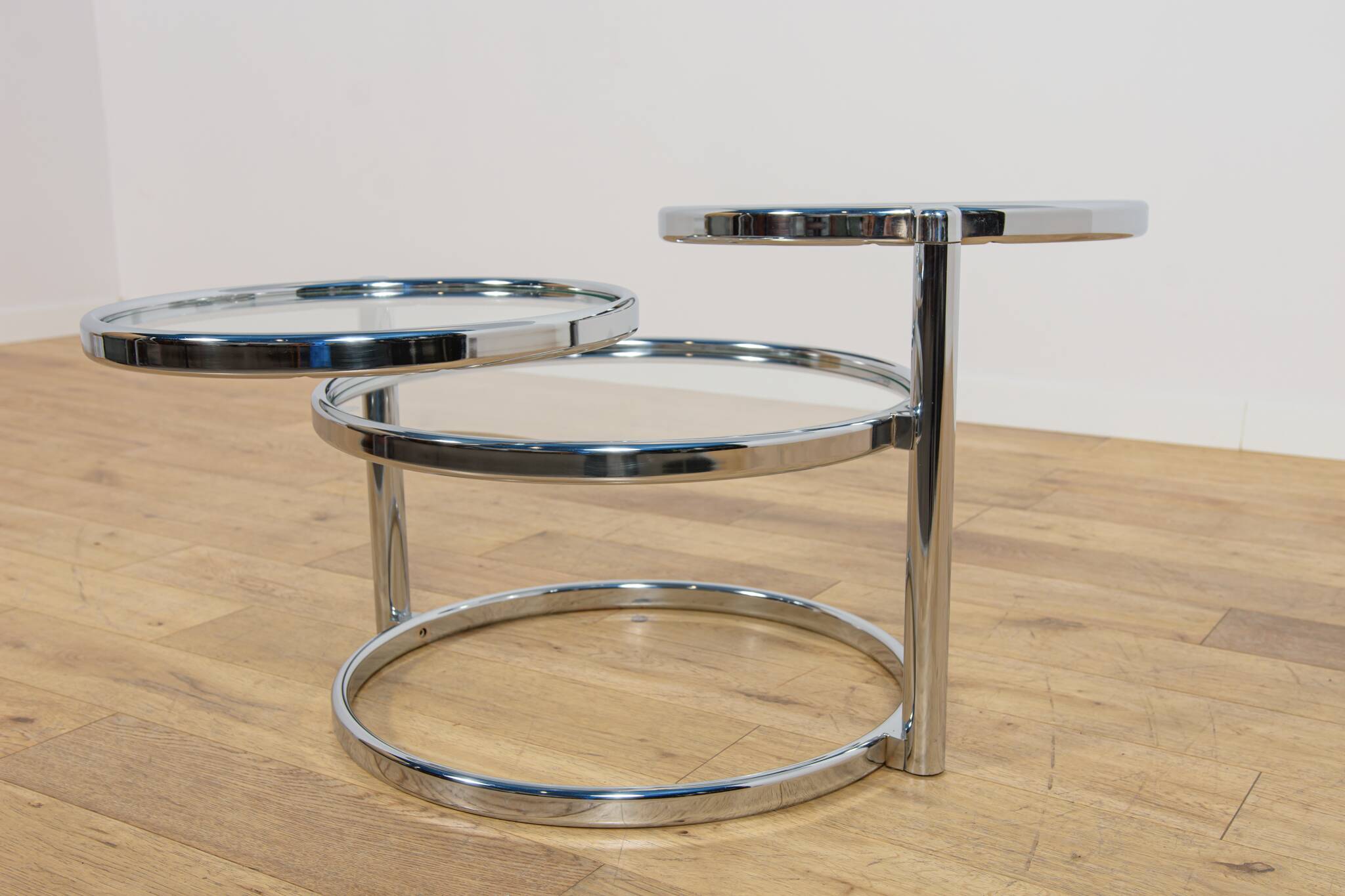 Mid-Century Chrome and Glass Coffee Table by Milo Baughman, USA, 1970s