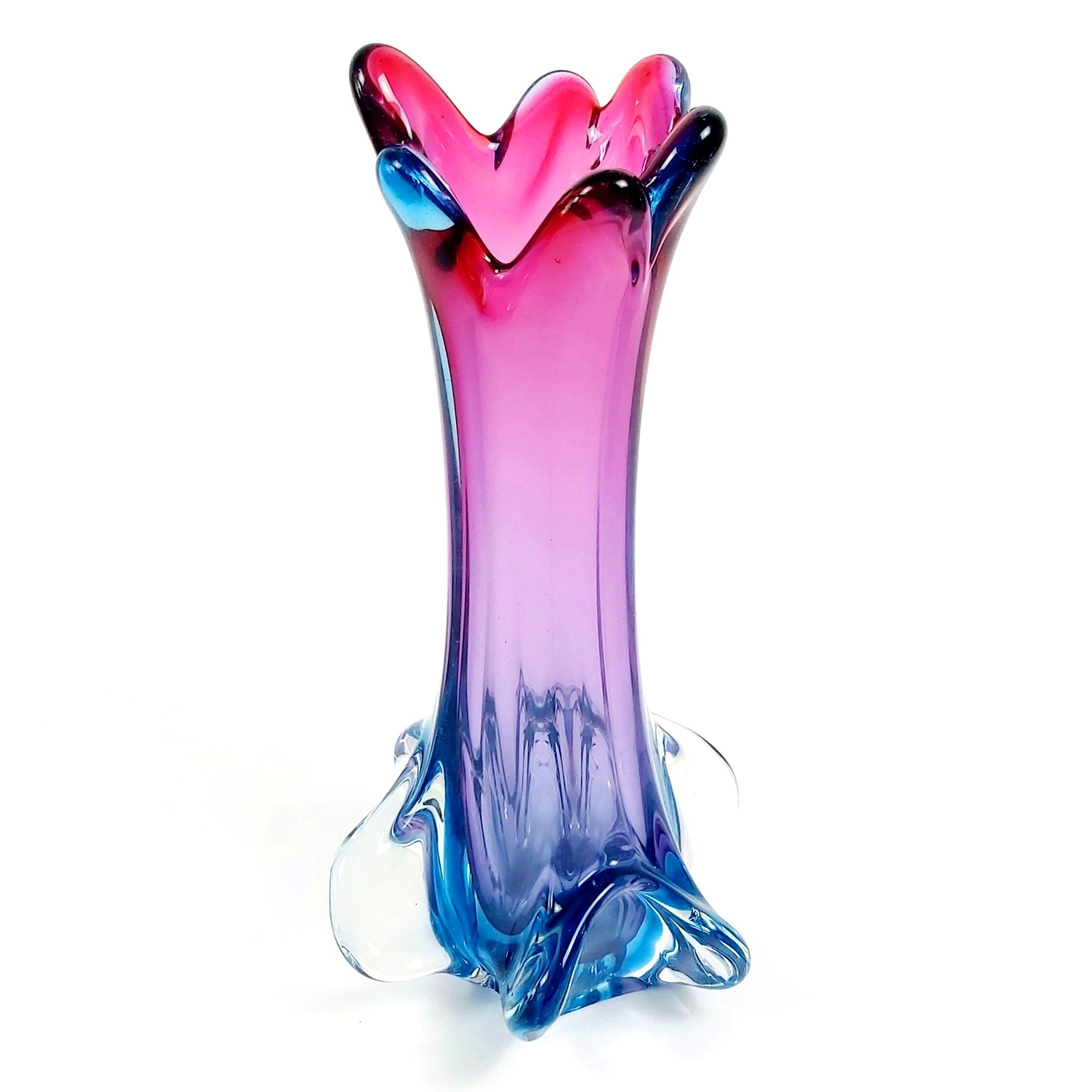 Mid-Century Murano Glass Vase from Fratelli Toso, 1950s