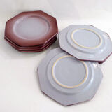 Set of 8 octagonal plates