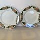 4 old earthenware plates decorated Alsace