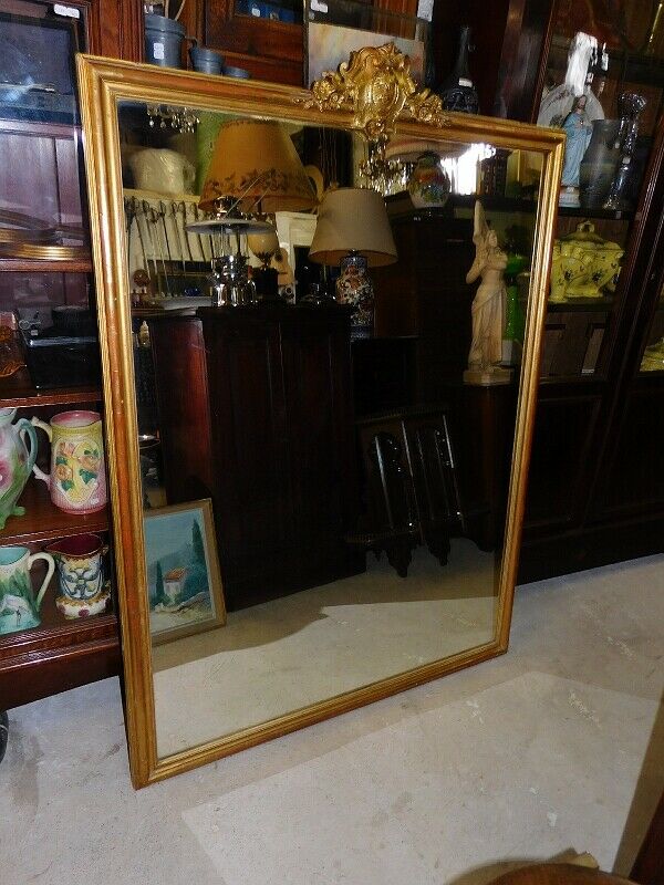 Miroir doré du XIX ème siècle 159cm x 114 cm