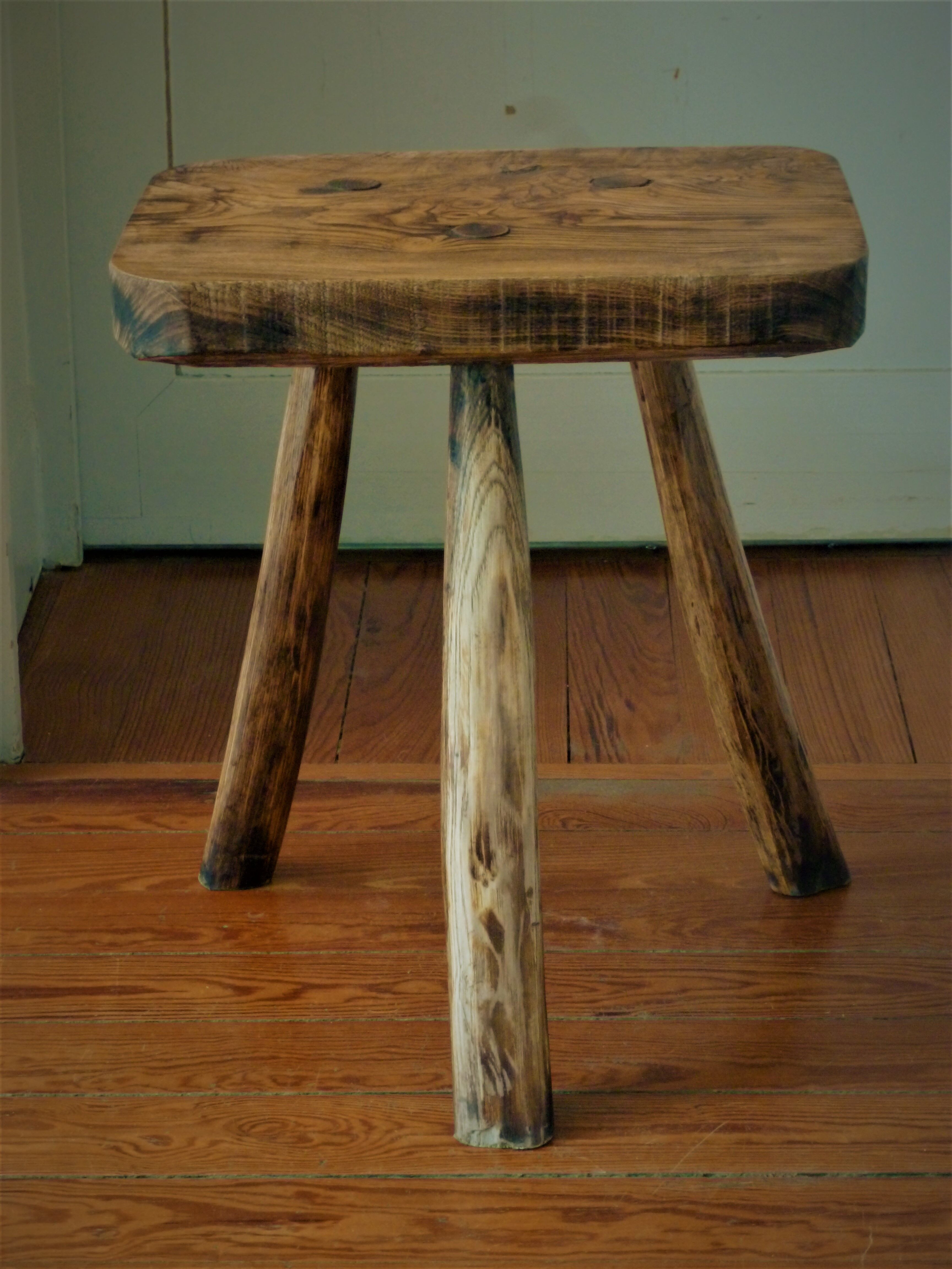 Brutalist stool, 60s-70s