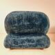 Pair of armchair - vintage - 1960s / 70s - petrol blue color.