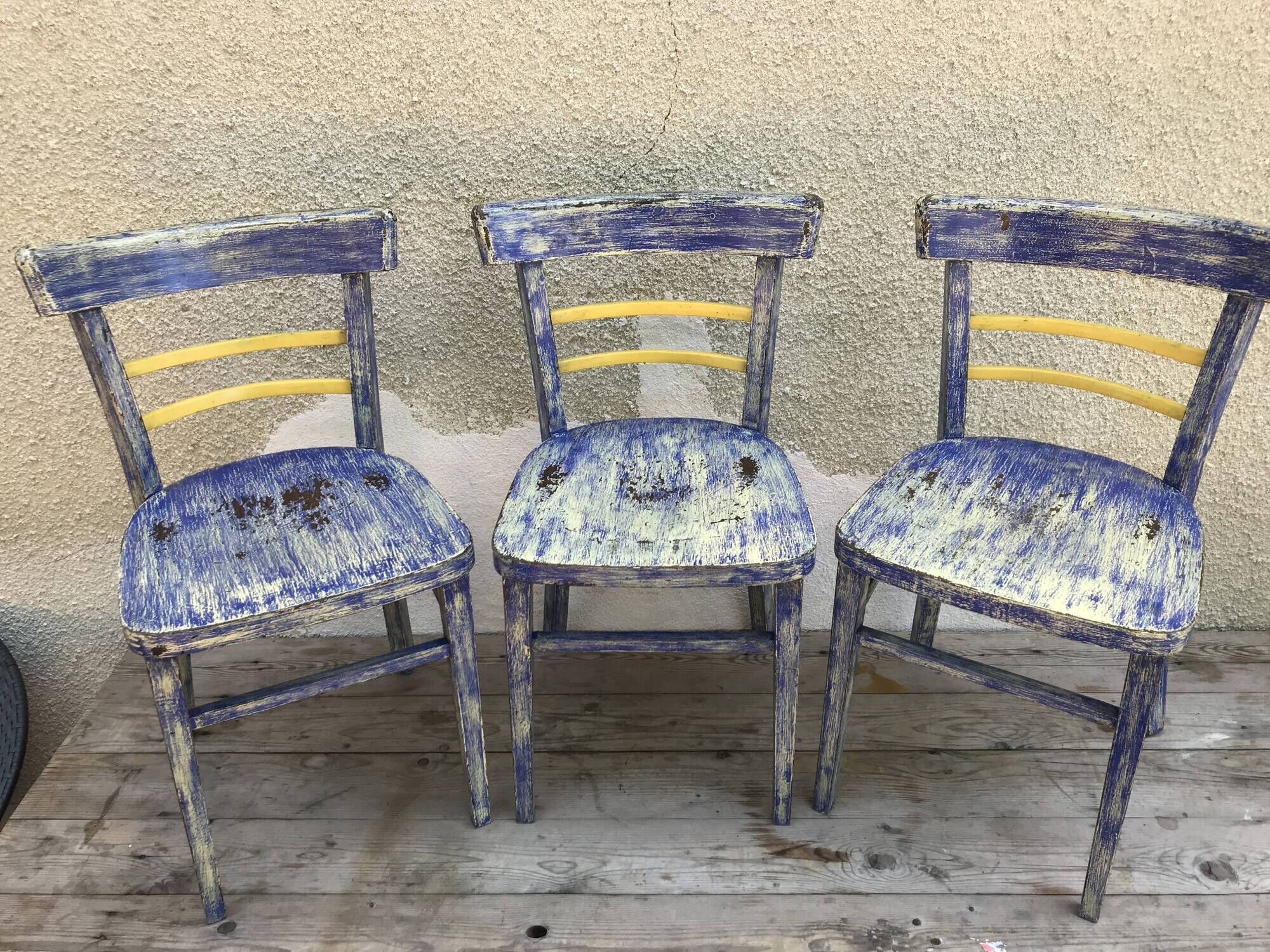 Set of 4 chairs bistro 70s vintage