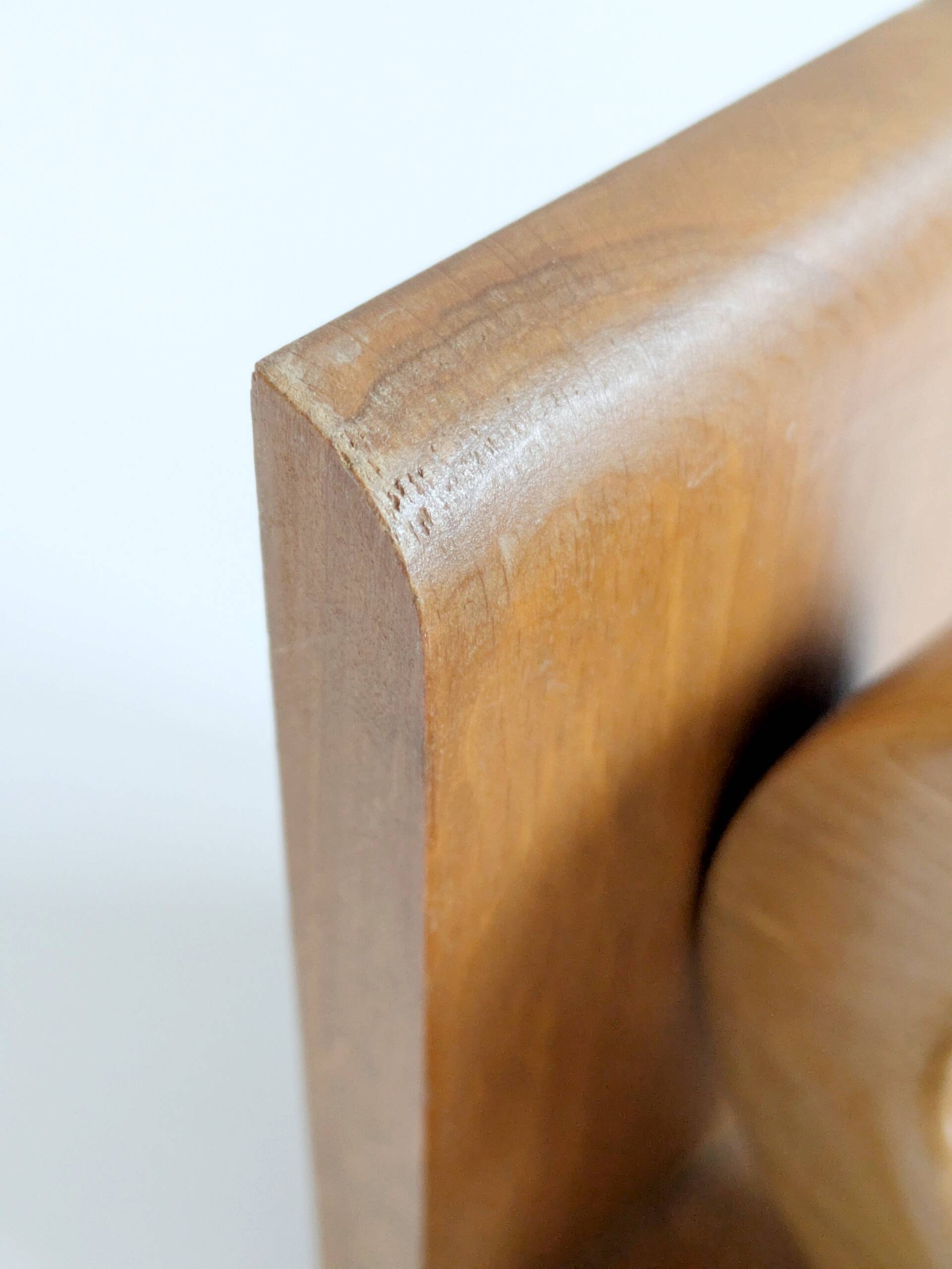 Vintage wooden bookends in Bauhaus mid-century minimalist style.