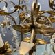 Vintage Italian Florentine Gold Gilt Tole Chandelier 1950’s 