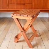 Small folding wooden stool, 1970