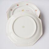 6 octagonal flower plates