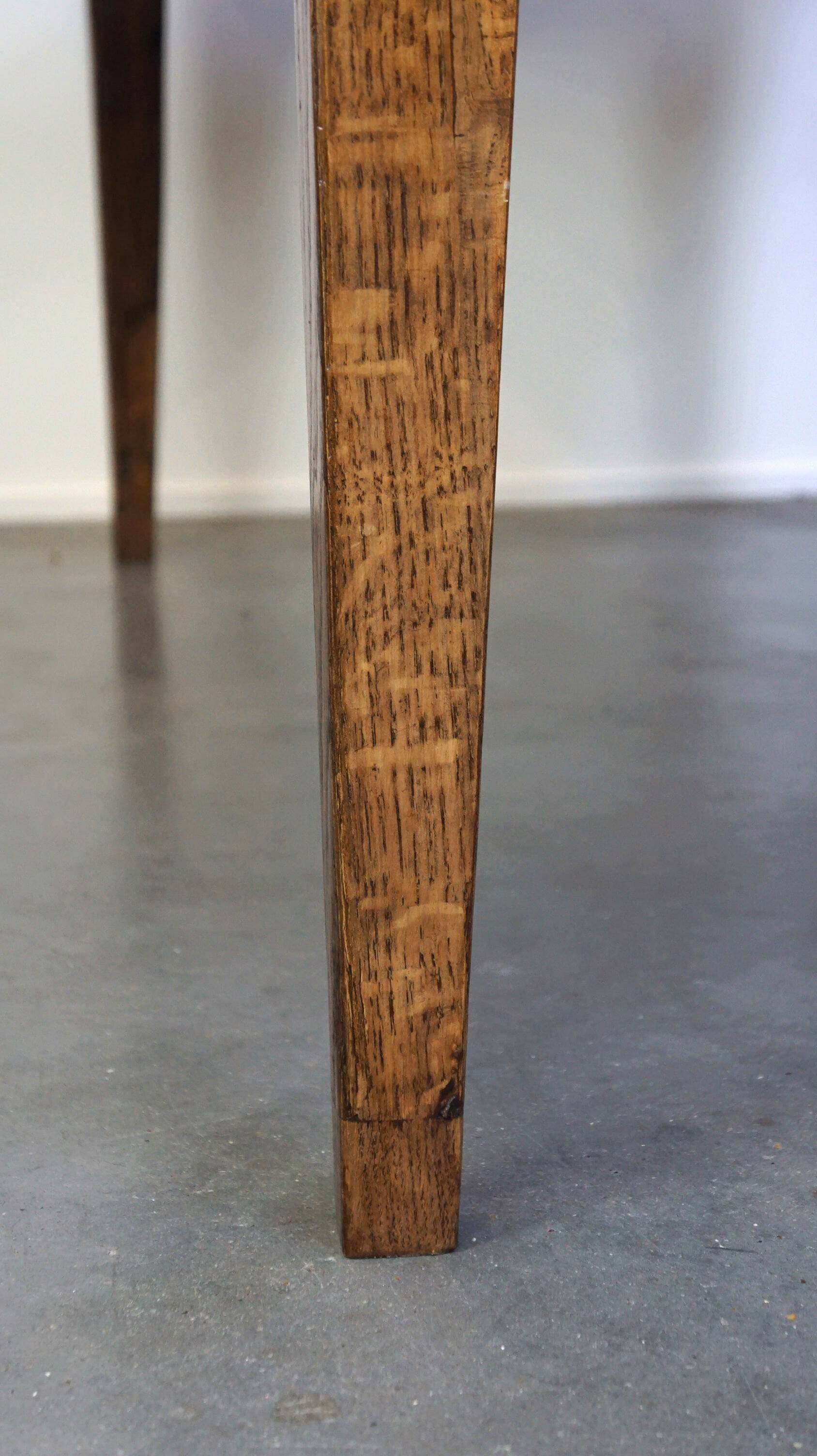 antique French oak dining table with 3 drawers and an exquisite patina