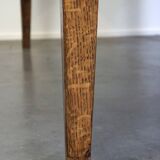 table à manger ancienne en chêne français avec 3 tiroirs et une patine exquise