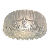 Plafonnier décoratif vintage mid-century en verre épais