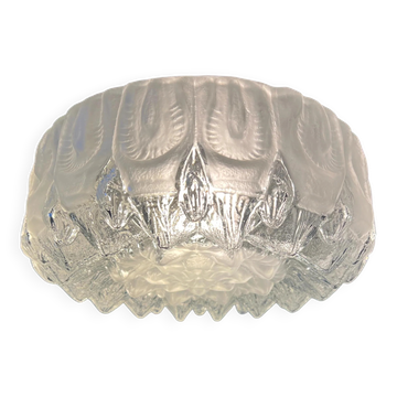 Vintage mid-century decorative ceiling light in thick glass.