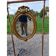 Oval mirror in wood and gilded stucco, 19th century