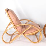 Paire de fauteuils en rotin « Bretzel »