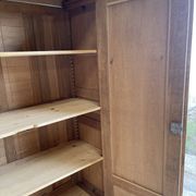 Art Deco wardrobe in raw oak wood