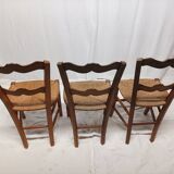 Lot de 3 anciennes chaises Vintage