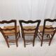 Lot de 3 anciennes chaises Vintage