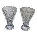Paire de vases en cristal