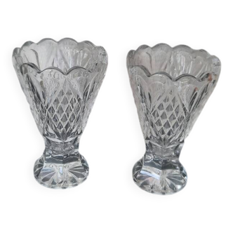 Pair of crystal vases