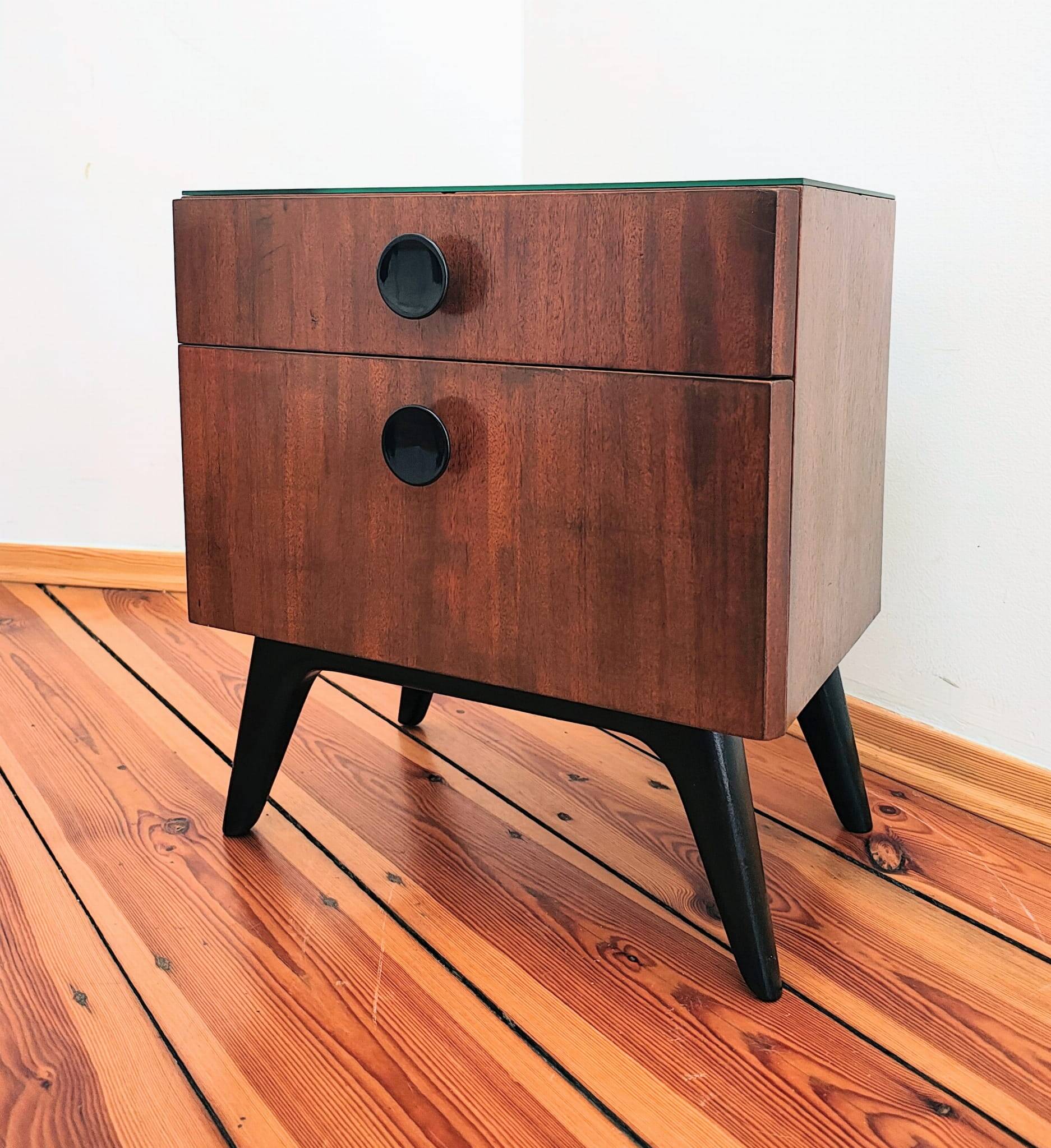 Czechoslovakian Nightstands by J. Halabala for UP Závody, 1950s, Set of 3