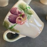 10 tasses barbotine, pensées